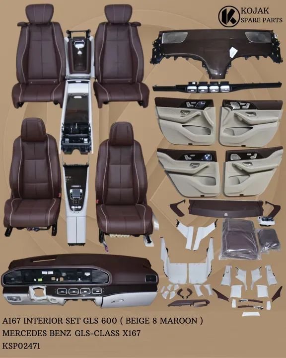 A167 INTERIOR SET GLS 600 ( BEIGE & MAROON )