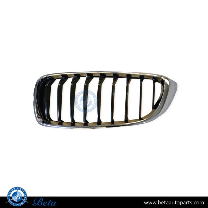 BMW 4 Series F32 / F36 (2014-2020), Radiator Grille Sport Line - Black and Chrome (Left), Taiwan, 51137294817