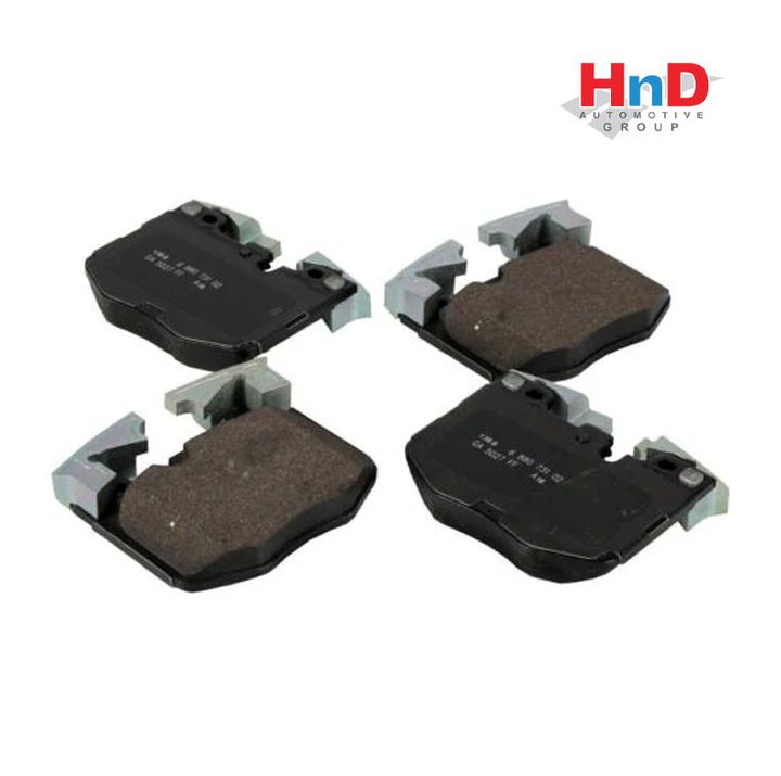 BMW Genuine Brake pad set prepared for wear indicator, with anti-squeak plate BMW 4 Coupe G22, G82 34116889570