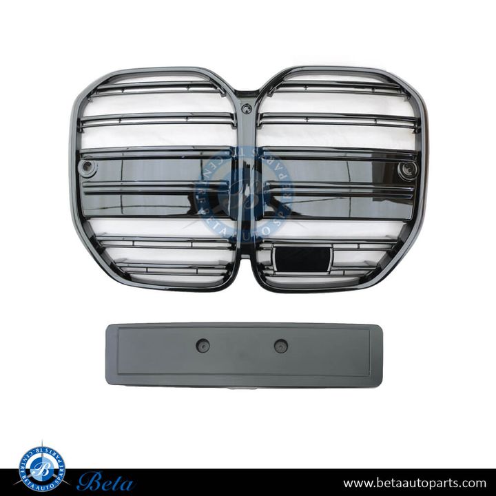 BMW 4 Series G22 (2021-Up), Radiator Grille M4 Look with ACC with Camera Hole (Black), China, 51138079070