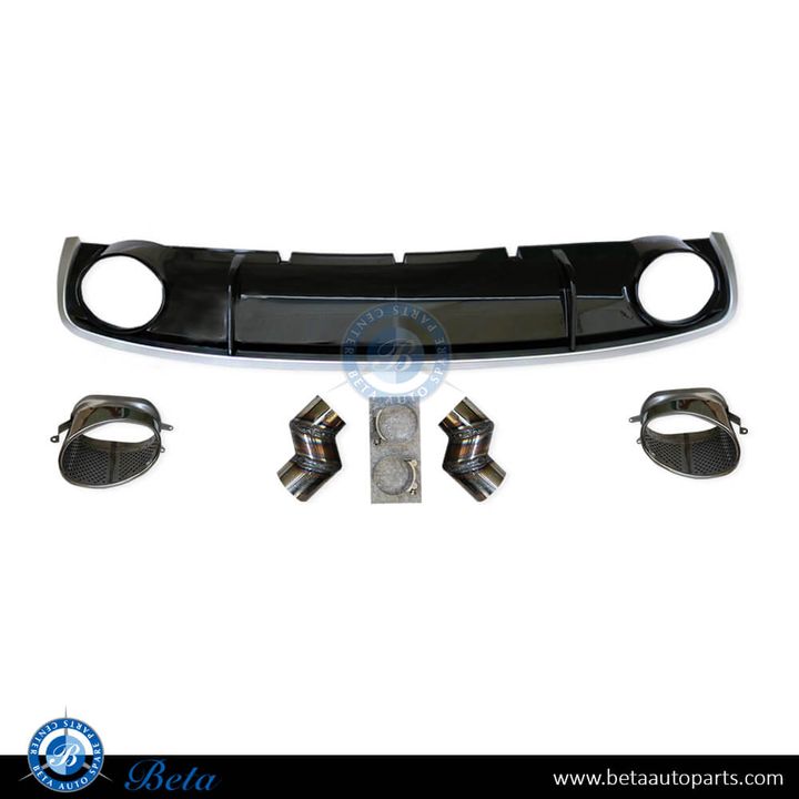 Audi A4 (2012-2015), Rear Diffuser RS4  Look with Exhaust Tips for Standard, China, 8K0807521G