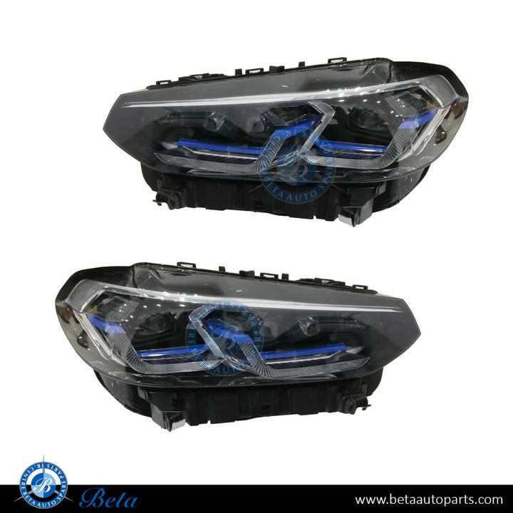 BMW X3 / X4 G01 / G02 (2018-2021), Headlamp Upgrade From Adaptive LED to 2022 LCI Laser Look , China, 63117466119 / 63117466120