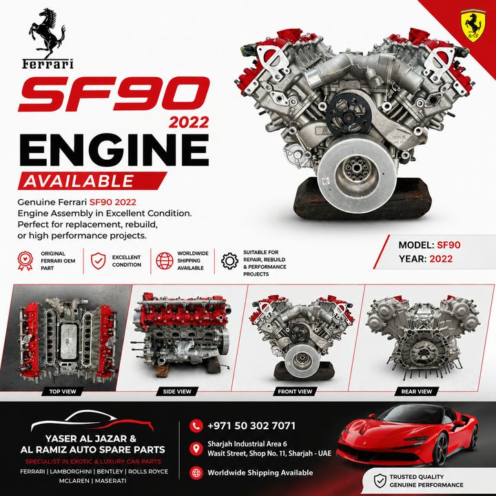 Ferrari SF90 2022 Engine