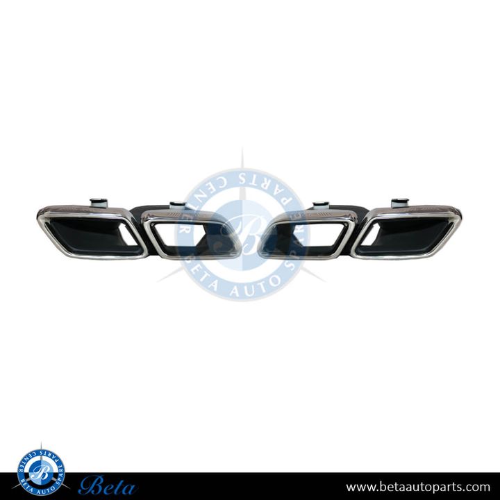 Mercedes W205 / W222 / C217 / W166 / C292 (2014-2020), Exhaust Tips AMG C63/GLE63/S63 (Silver), China, 2054900727 / 2054900827