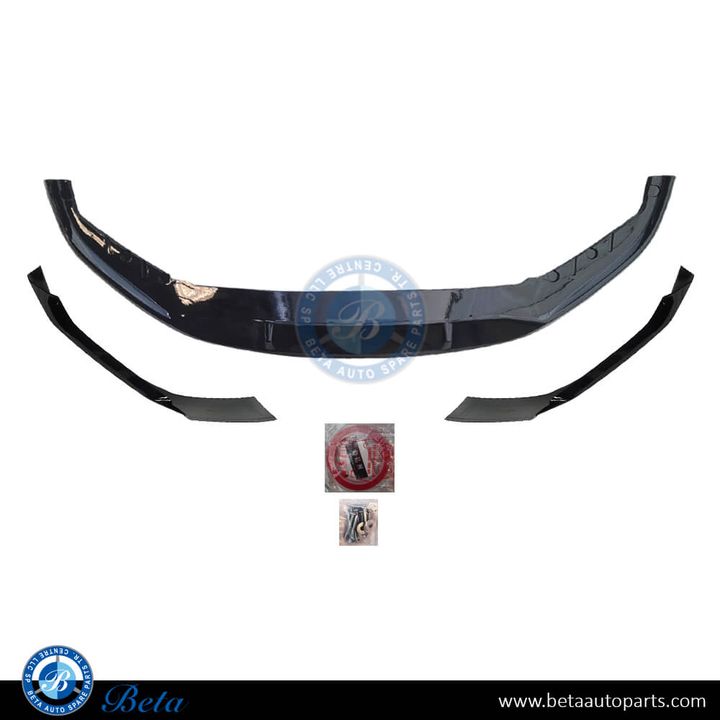 BMW 5 Series G30 LCI (2021-2023), Front Bumper Lower Spoiler M-Performance for M-Tek (Gloss Black), China, 51192472192 / 51192472187 / 51192472190