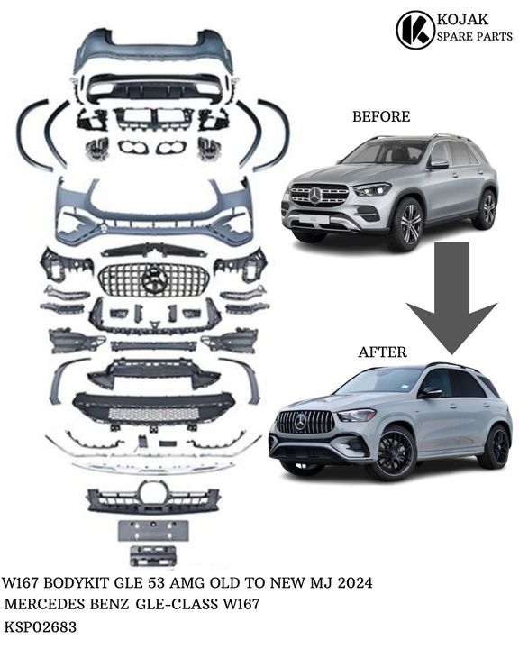 Mercedes-Benz GLE W167 Body Kit (AMG 53 Style) Old to New Conversion