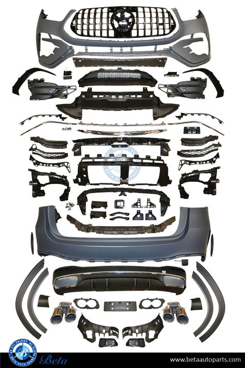 Mercedes GLE-Class W167 (2024-Up), Body Kit AMG GLE53 Look (Silver), China