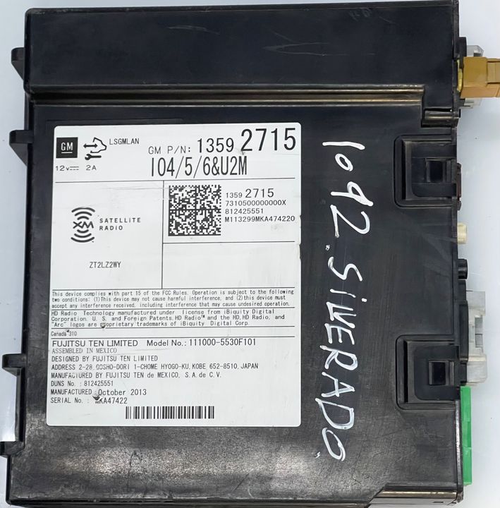Radio control module - 2014 Chevrolet SILVERADO