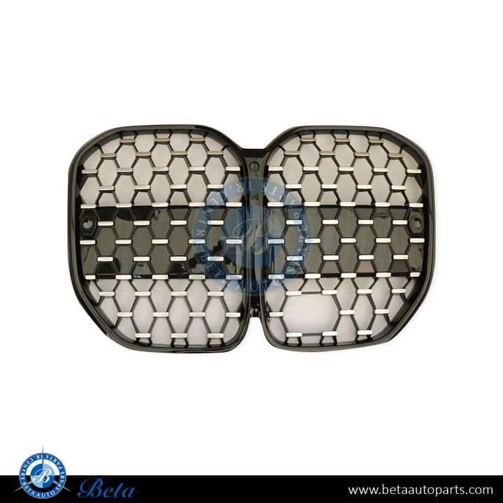 BMW 4 Series G22 (2021-Up), Radiator Grille M-Tek with ACC with Camera Hole (Black and Chrome), China, 51118738163