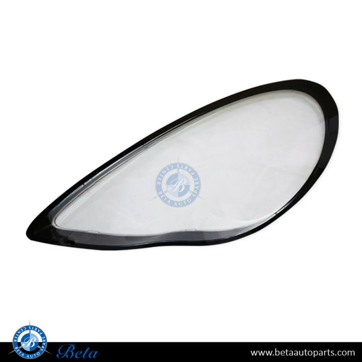 Porsche Panamera (2010-2013), Headlamp Lens - Black (Left), China, 97063115554