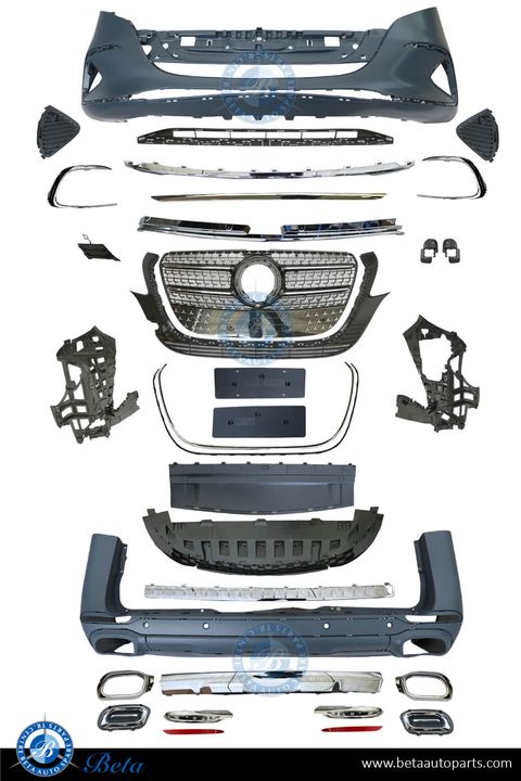 Mercedes Vito W447 (2015-Up), Body Kit Upgrade to 2024 Avantgrade Look (Silver), China