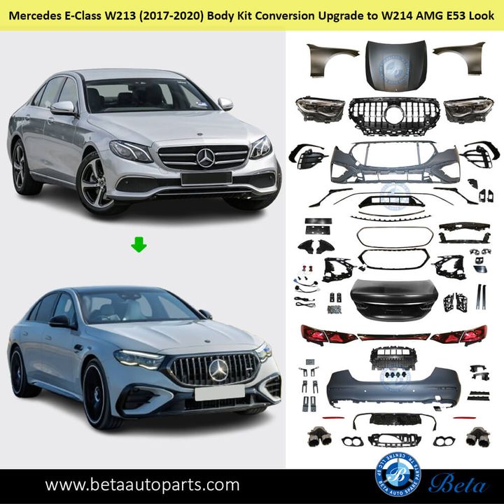 Mercedes E-Class W213 (2017-2020), Body Kit Conversion Upgrade to W214 AMG E53 Look, China