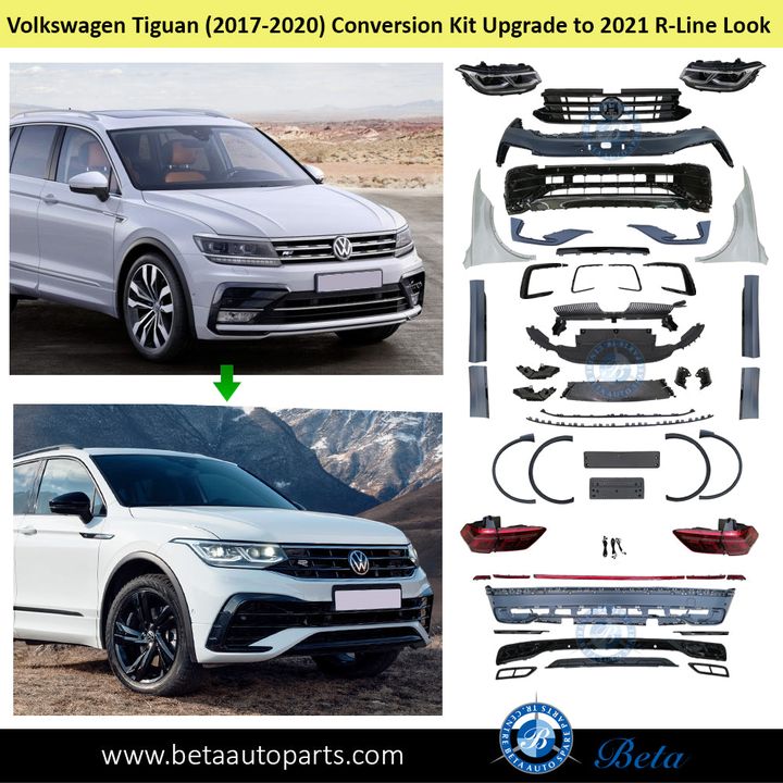 Volkswagen Tiguan (2017-2020), Body Kit Conversion Upgrade to 2021 R-Line Look, China