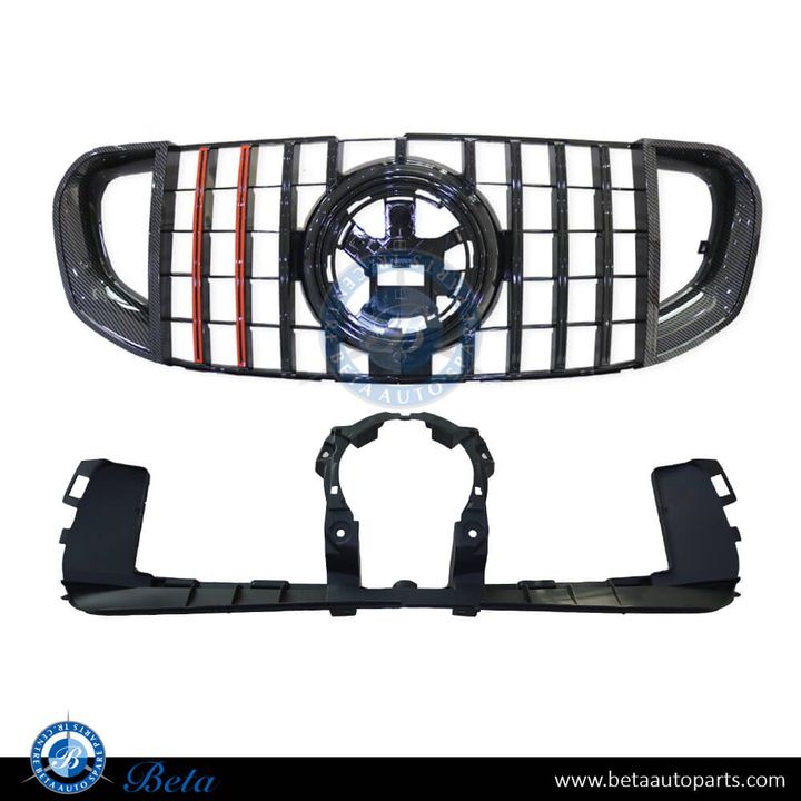 Mercedes GLS-Class X167 (2020-2023), Radiator Grille BBS Look (Carbon and Red), China, 1678881100