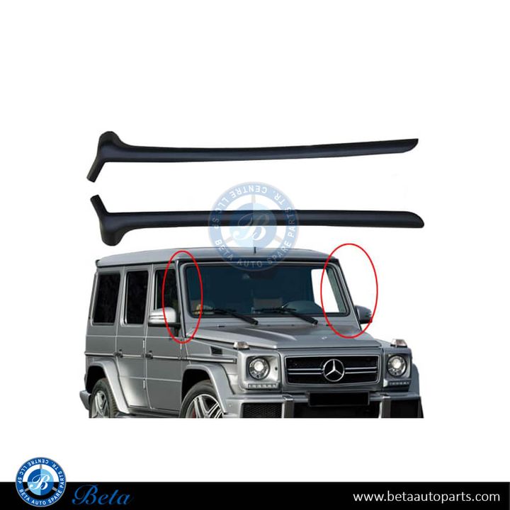 Mercedes G-Class W463 (1992-2017), Door Pillars Set (Matt Black), Taiwan, 4636980130 / 4636980230