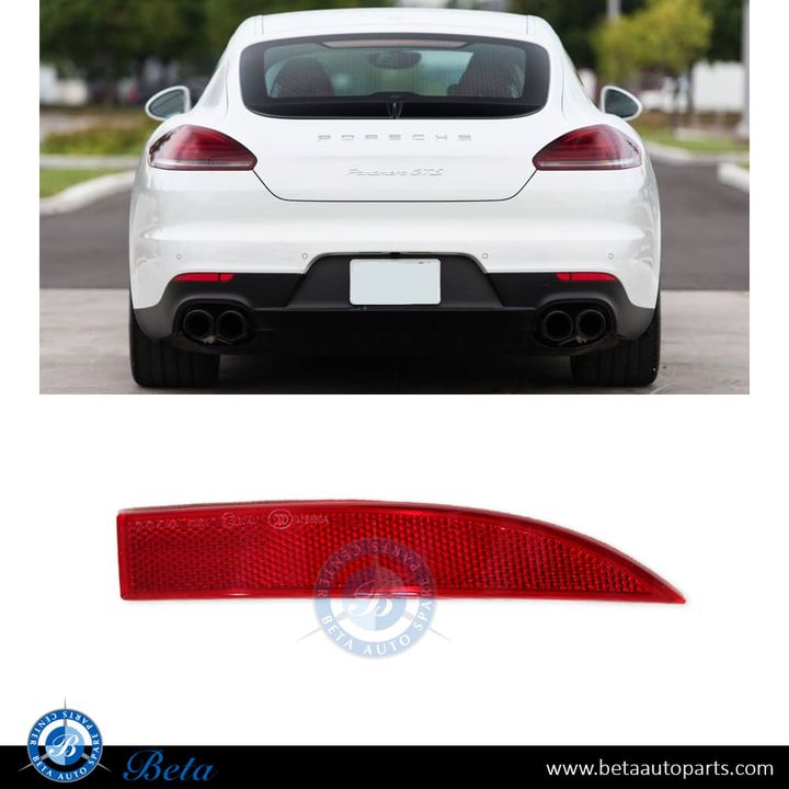 Porsche Panamera (2014-2016), Rear Bumper Reflector - Big (Right), China, 97063148801