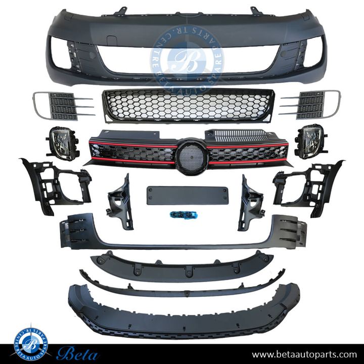 Volkswagen Golf 6 GTI (2008-2012), Front Bumper with Radiator Grille, China, 5K0807221CD