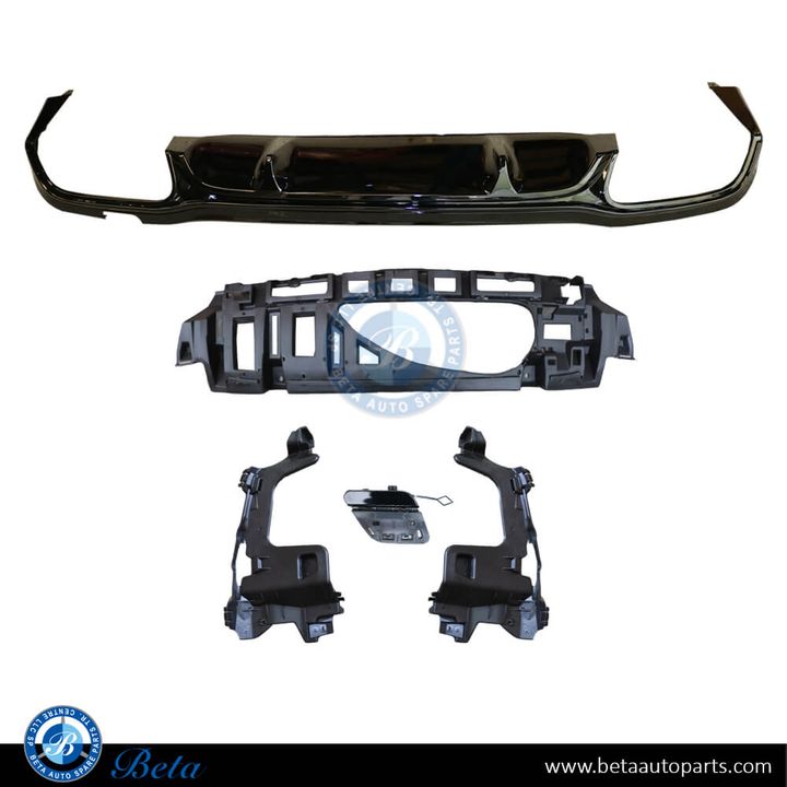 Mercedes E-Class W213 (2021-2023), Rear Diffuser AMG E63 for Normal AMG (Black), China, 2138855205