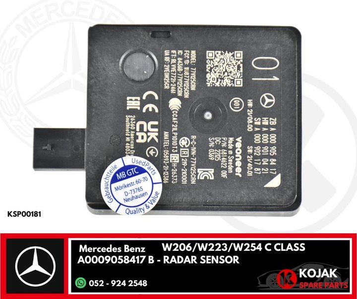 Mercedes-Benz Radar Sensor A0009058417 B
