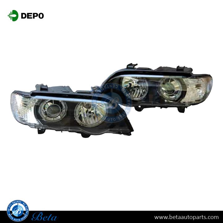 BMW X5 E53 (2000-2003), Headlamp (Crystal), Depo, 63126930235 / 63126930236