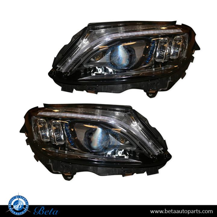 Mercedes C-Class W205 (2015-2018), Headlamp Upgrade from Static LED to 2019 Dynamic LED Look (Blue LED), China, 2059066404 / 2059066504