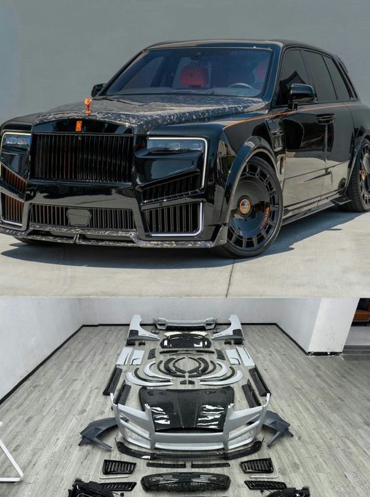 Rolls-Royce Cullinan MANSORY Body Kit Old and New Headlight Spoiler Exhaust Wheel