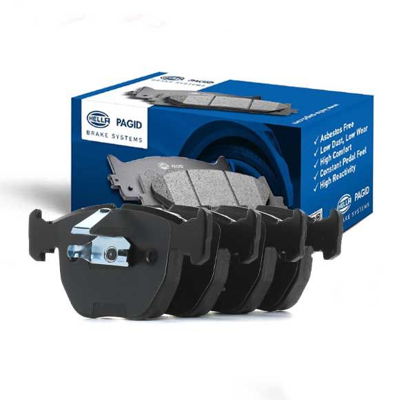 Hella Pagid (HELLA # 8DB355008281) FRONT DISC BRAKE PAD SET For BMW 34113427503