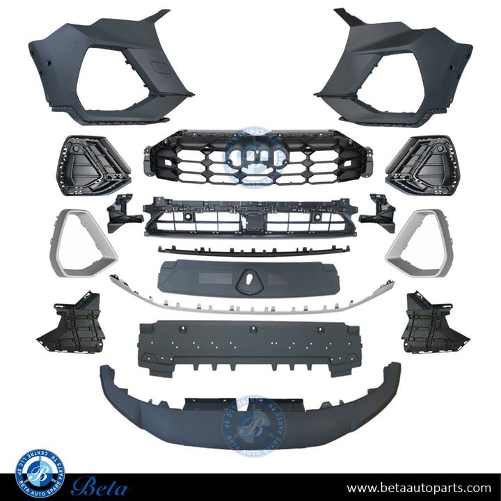 Audi Q3 S-Line (2019-2025), Front Bumper with Park Assist without Washer, China, 83A807107G / 83A807108G