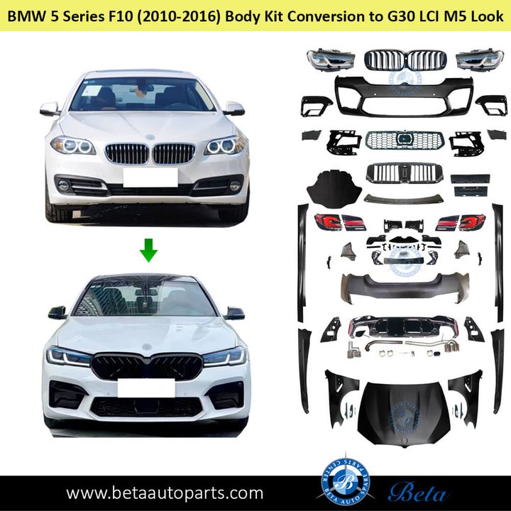 BMW 5 Series F10 (2010-2016), Body Kit Conversion Upgrade to G30 LCI M5 Look, China