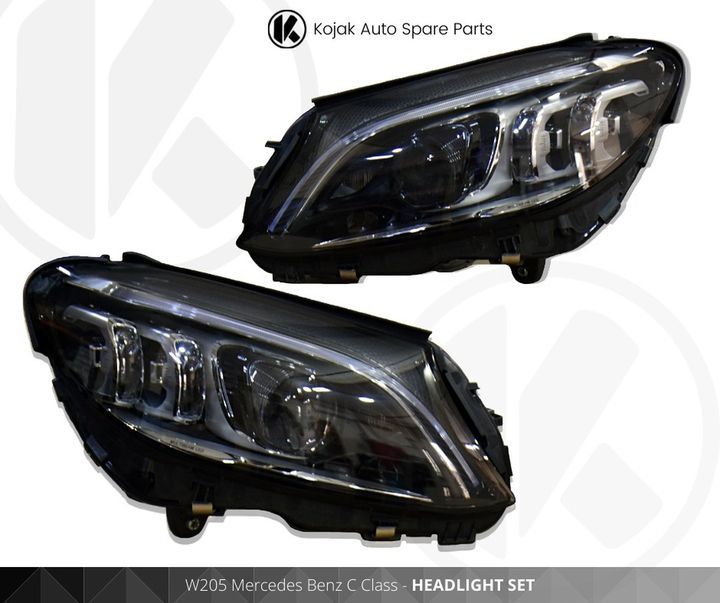 Headlight Set Mercedes Benz C Class W205 Multibeam LED
