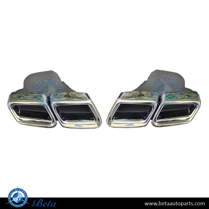 Mercedes E-Class W212 (2014-2016), Exhaust Tips AMG E63 (Silver), China, 2124902727 / 2124902827