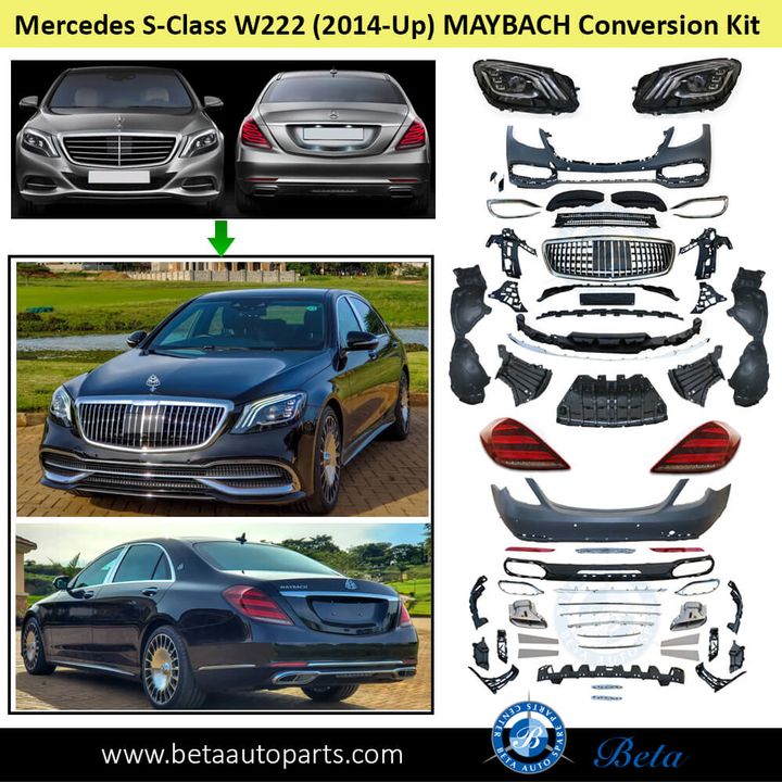 Mercedes S-Class W222 (2014-2017), Body Kit Conversion Upgrade to 2018 Maybach Look, China