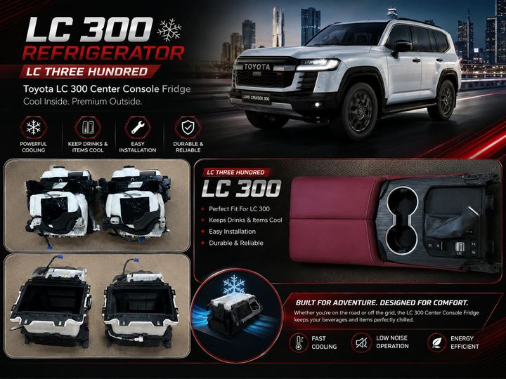 Toyota Land Cruiser 300 Center Console Refrigerator