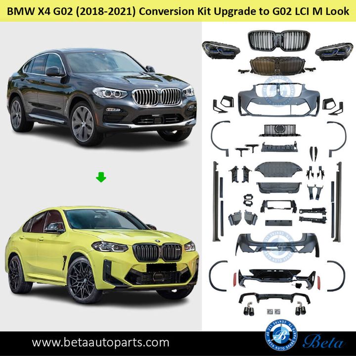 BMW X4 G02 (2018-2021), Body Kit Conversion Upgrade to G02 LCI M Look, China