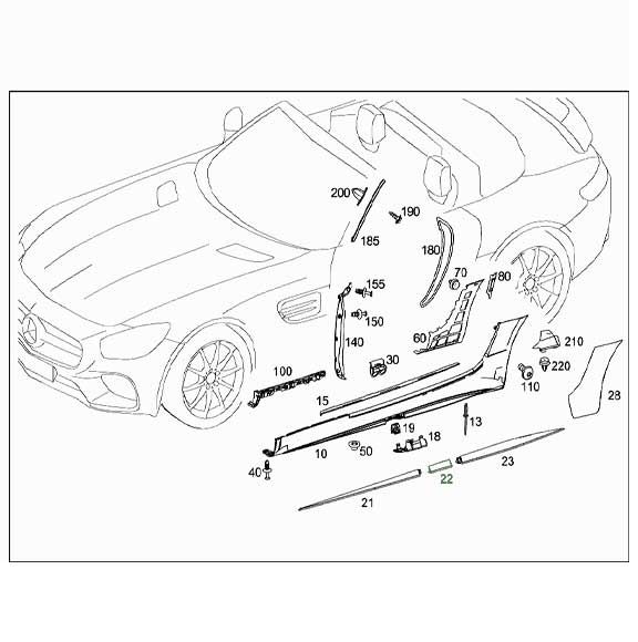 Mercedes Benz Genuine TRIM STRIP 1906944200
