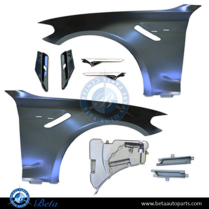 BMW 5 Series G30 (2017-2023), Front Fenders M Look with Vents, Taiwan, 41007443687 / 41007443688