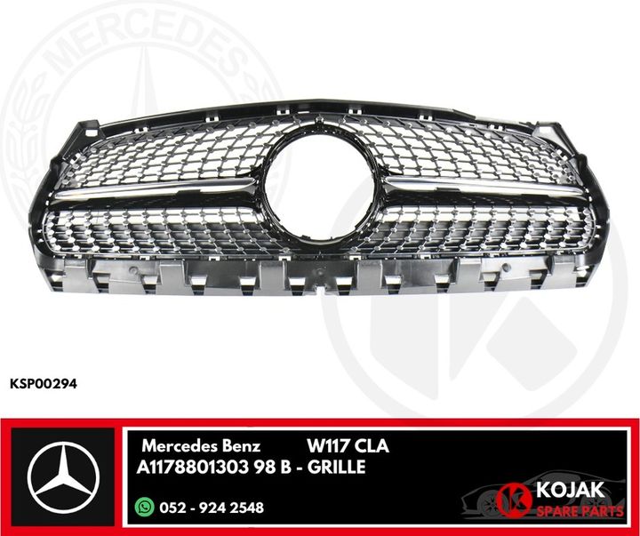 Front Grille Mercedes Benz CLA W117 Diamond Style