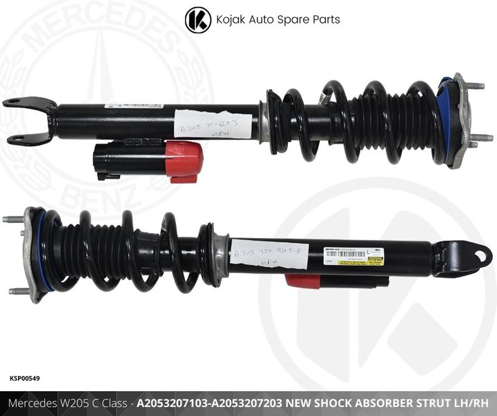 Mercedes W205 C-Class New Shock Absorber Strut Pair