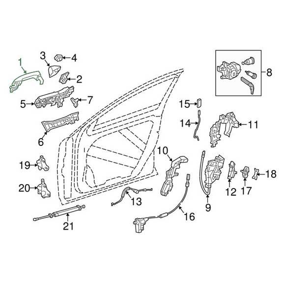 Mercedes Benz Genuine DOOR HANDLE 09976021599040