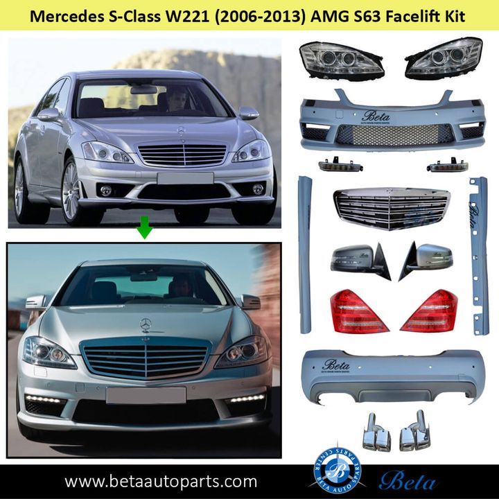 Mercedes S-Class W221 (2006-2013), AMG S63 Facelift Conversion Kit
