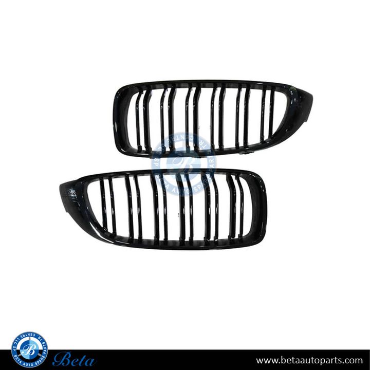 BMW 4 Series F32 / F36 (2014-2017), Radiator Grilles M Look (Gloss Black), China, 51712336813 / 51712336814