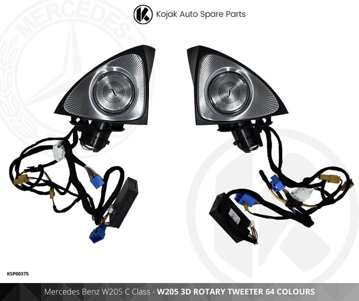 Mercedes Benz W205 C Class 3D Rotary Tweeter 64 Colours