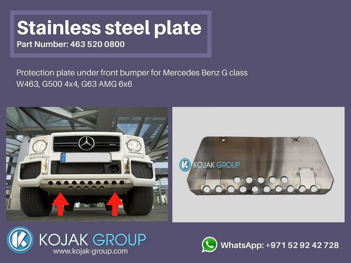Stainless Steel Front Bumper Protection Plate for Mercedes-Benz G-Class W463