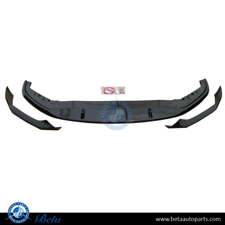 BMW 5 Series G30 LCI (2021-2023), Front Bumper Lower Spoiler M-Competition for M-Tek (Gloss Black), China, 51192472192 / 51192472187 / 51192472190