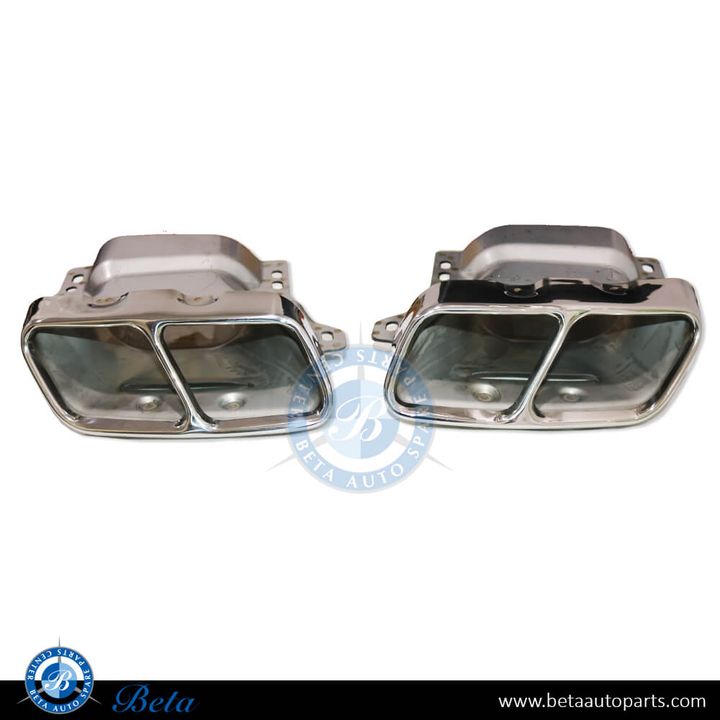 Mercedes A-Class / CLA-Class W176 / C117 (2013-2018), Exhaust Tips AMG A45/CLA45 (Silver), China, 2214903927 / 2214904027