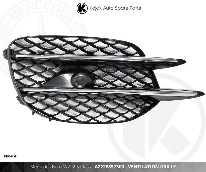 Mercedes Benz W222 S-Class Front Bumper Ventilation Grille with Sensor Opening