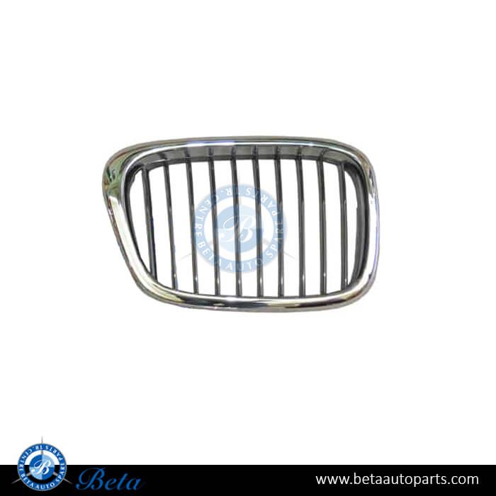 BMW 5 Series E39 (1996-2000), Radiator Grille - Black and Chrome (Right), Taiwan, 51132497262 / 51138184532
