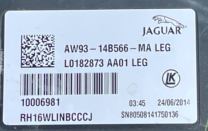 Seat Adjust Control Switch - 2015 Jaguar XJ