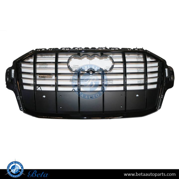 Audi Q7 S-Line (2020-2024), Radiator Grille with PDC with Park Assist Black, China, 4M0853651AH