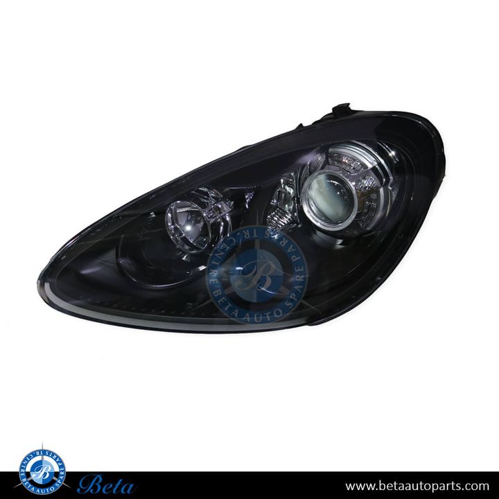 Porsche Cayenne GTS (2011-2014), Headlamp Adaptive Xenon - Black (Left), China, 95863128300 / 95863128301
